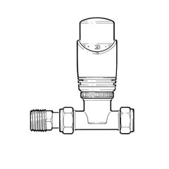 Drayton TRV4 Classic, Straight TRV - 15mm