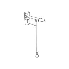 Dropdown Rail With Adjustable Leg - White