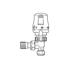 Caleffi Ecocal Angled Thermostatic Radiator Valve - 10mm