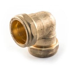 Elbow UK Compression - 42mm Brass