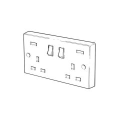 USB Twin Charger Socket - 13A, 2 Gang