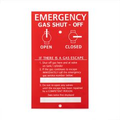 Emergency Control Plaque - H 170 x W 100mm