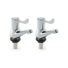 Emilia Quarter Turn Lever Head Bath Taps, Pair