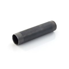 Extended Nipple Mild Steel - 6" x 1.1/4" Black