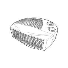 Fan Heater With Thermostat, 2 kW