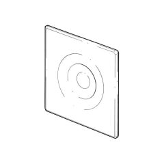 Circular Indent Fascia - 210mm x 202mm Silver Finish