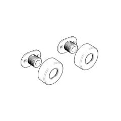 Fast Fix Shower Brackets with Chrome Caps - Pair