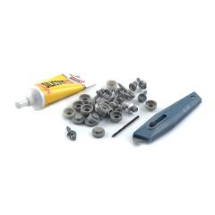 Fixing kit - 12 fasteners & caps - 80 ml sealant