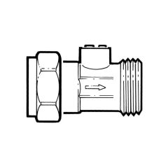 Flat Faced Straight Isolation Valve 15mm x 1/2" BSP PM