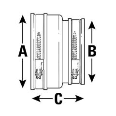 Flexible Adaptor - 120 to 136mm x 98 to 115mm x 91mm