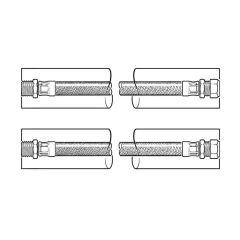 Flexible Hose - 1" BSP PM x 28mm x 750mm, Pair