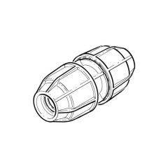 FloPlast Below Ground Coupler - 50mm MDPE