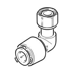 FloPlast FloFit+ Bent Tap Connector - 1/2" BSP x 15mm