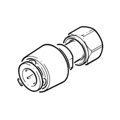 FloPlast FloFit+ Straight Tap Connector - 1/2" BSP x 15mm