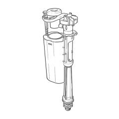 Fluidmaster AIRGAP Delayed Action, Bottom Entry Float Valve, 1/2" Plastic Inlet