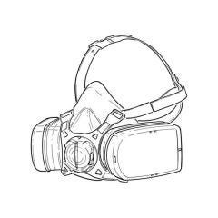 Force8™ Half Mask Respirator with A2P3 Filters