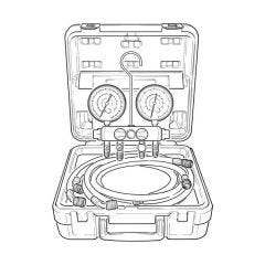 Four Valve Manifold with Charging Lines - R410a/R32