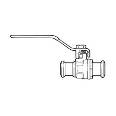 Full Bore Ball Valve - 22mm Press-fit, Lever Handle