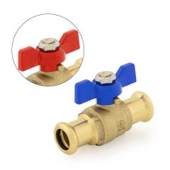Full Bore Ball Valve - 28mm Press-fit, Butterfly Handle
