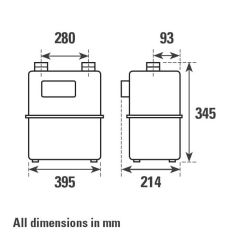 G10 Diaphragm Gas Meter - 16m³/hr