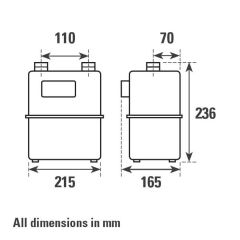 G4 Diaphragm Gas Meter – 6m³/hr