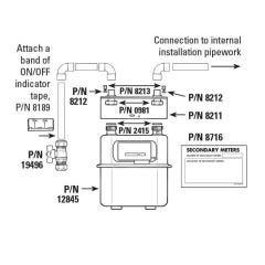 LPG G4 Secondary Meter Fixing Kit - 152.4mm