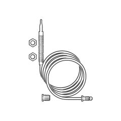 Gas Fire Thermocouple - 900mm Nickel Plated