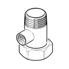 Gas Meter Union - 2" x 2" with 1/2" Tapping