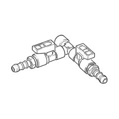 Gas Pressure Test Tee with Valves - 1/4" Brass