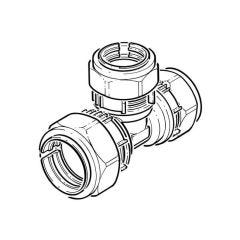 GFS® One End & Branch Reduced Tee DN20 x DN15 x DN15