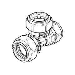 GFS® One End Reduced Tee - DN25 x DN20 x DN25