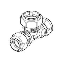 GFS® Two Ends Reduced Tee - DN25 x DN25 x DN32