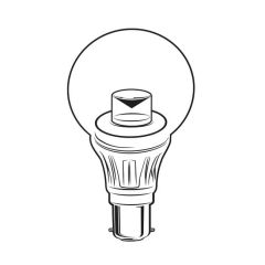 LED Globe Bulb - 5W BC Clear, 400 lm