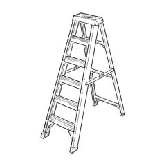 GRP Swingback Step Ladder - 6 Treads