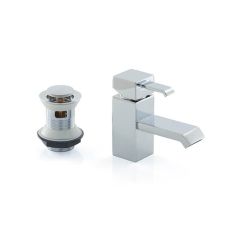 Helena Mono Basin Mixer Tap & Clicker Waste