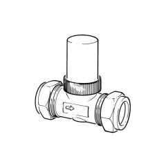 Honeywell Home DU144 Auto By-Pass Valve - 22mm Straight