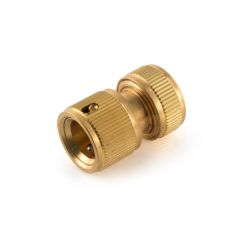 1/2" Brass Hose Connector with Auto-Stop 