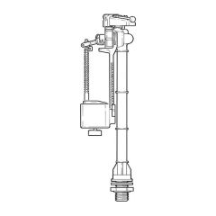 Hydroflo Enhanced Bottom Entry Delay Fill Float Valve 1/2" Brass