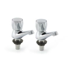 Imogen Contract Metal Head Basin Taps, Pair - 1/2"