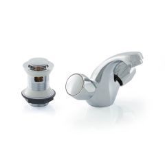 Imogen Monobloc Contract Basin Mixer w/ Clicker Waste