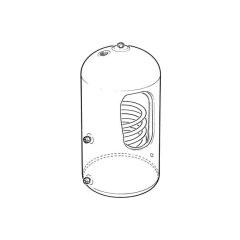 Indirect S/Steel Cylinder 815 x 450mm, 120 Litres