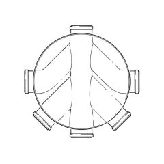 Inspection Chamber Base 220 mm - With 3 Blanking Plugs