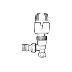 Inta i-therm Angled Thermostatic Radiator Valve - 8/10mm