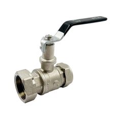 Inta Full Bore Ball Valve - 1" BSP Swivel x 28mm with Flat Face, Ext. Lever