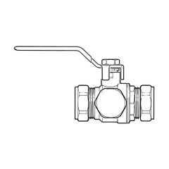 Inta Full Bore Ball Valve with Filter Cartridge - 28mm Comp.