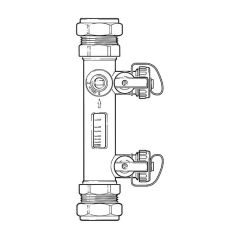 Inta INFBV28 Heat Pump Flow Balancing Valve with Fill & Flush  - 4 to 40 l/min