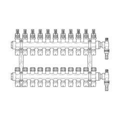 Inta Underfloor Heating Polymer Manifold Push-Fit -11 Ports