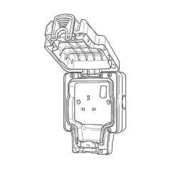 IP66 Rated Socket – 13A, 2 Gang