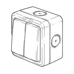 IP66 Rated Switch - 10A , 2 Gang, 2 Way