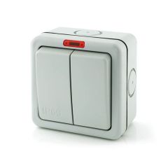 IP66 Rated Switch - 10A , 2 Gang, 2 Way